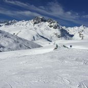 Skiing on Col de la Croix de Fer